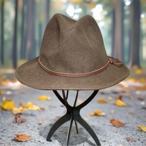 YELLOW 108 LUKE FEDORA IN 100% MERINO WOOL SOFT FELT SIZE SMALL